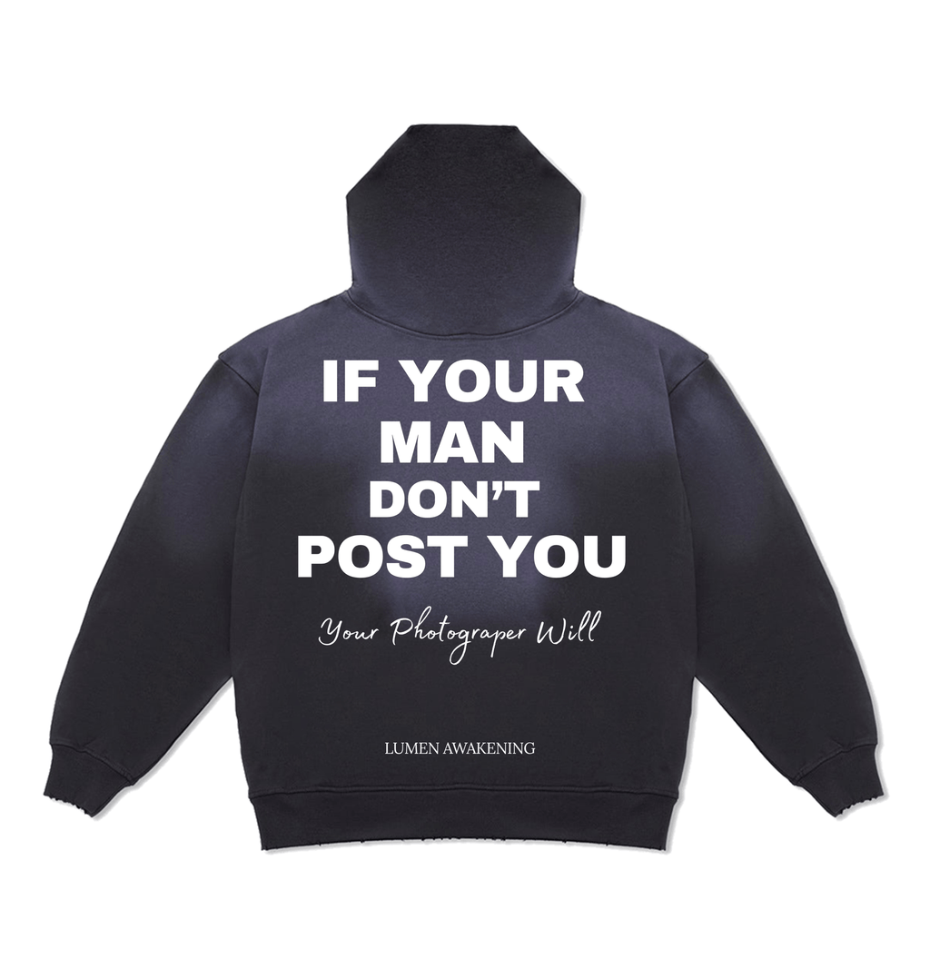 Potassium Black Printed Hoody Back
