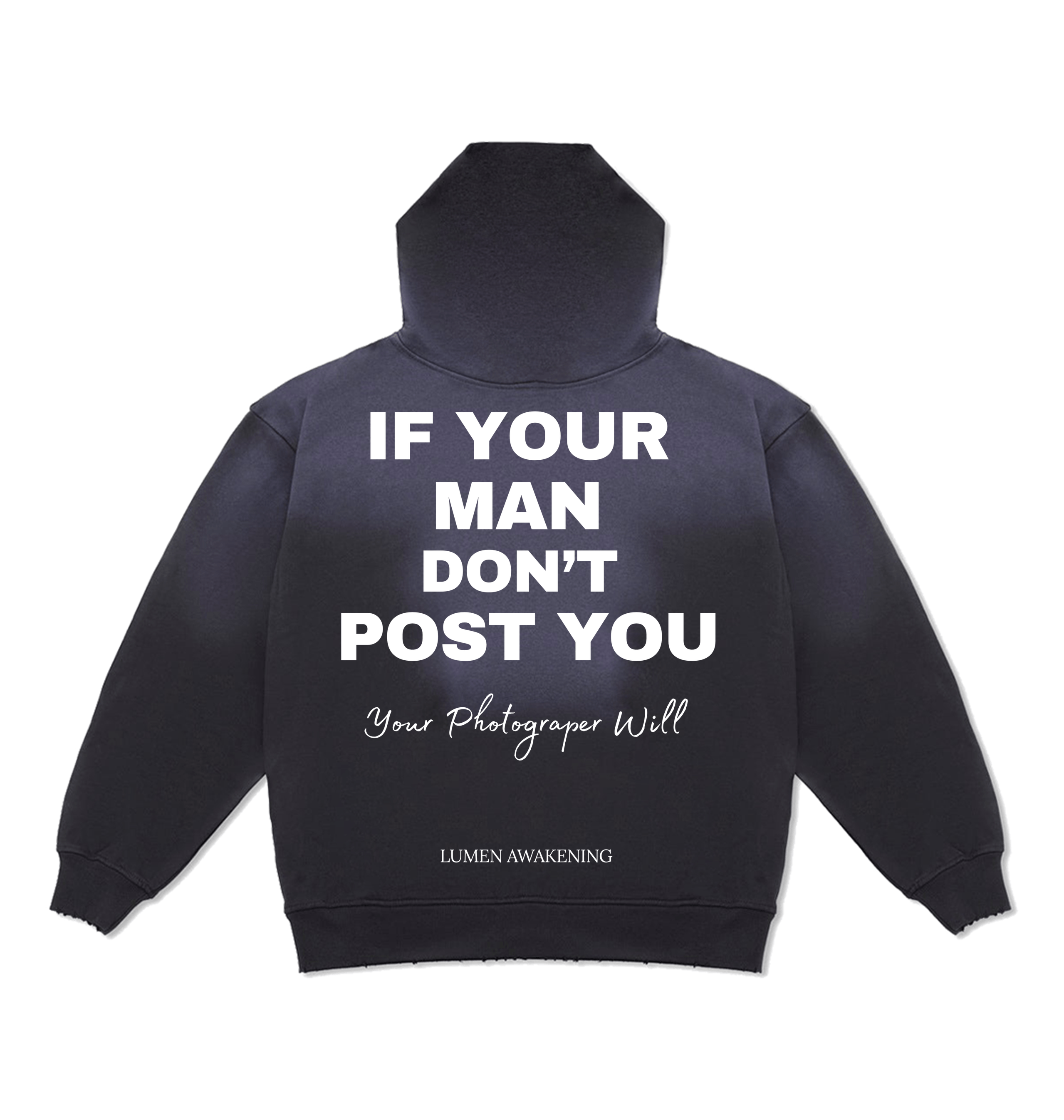 Potassium Black Printed Hoody Back