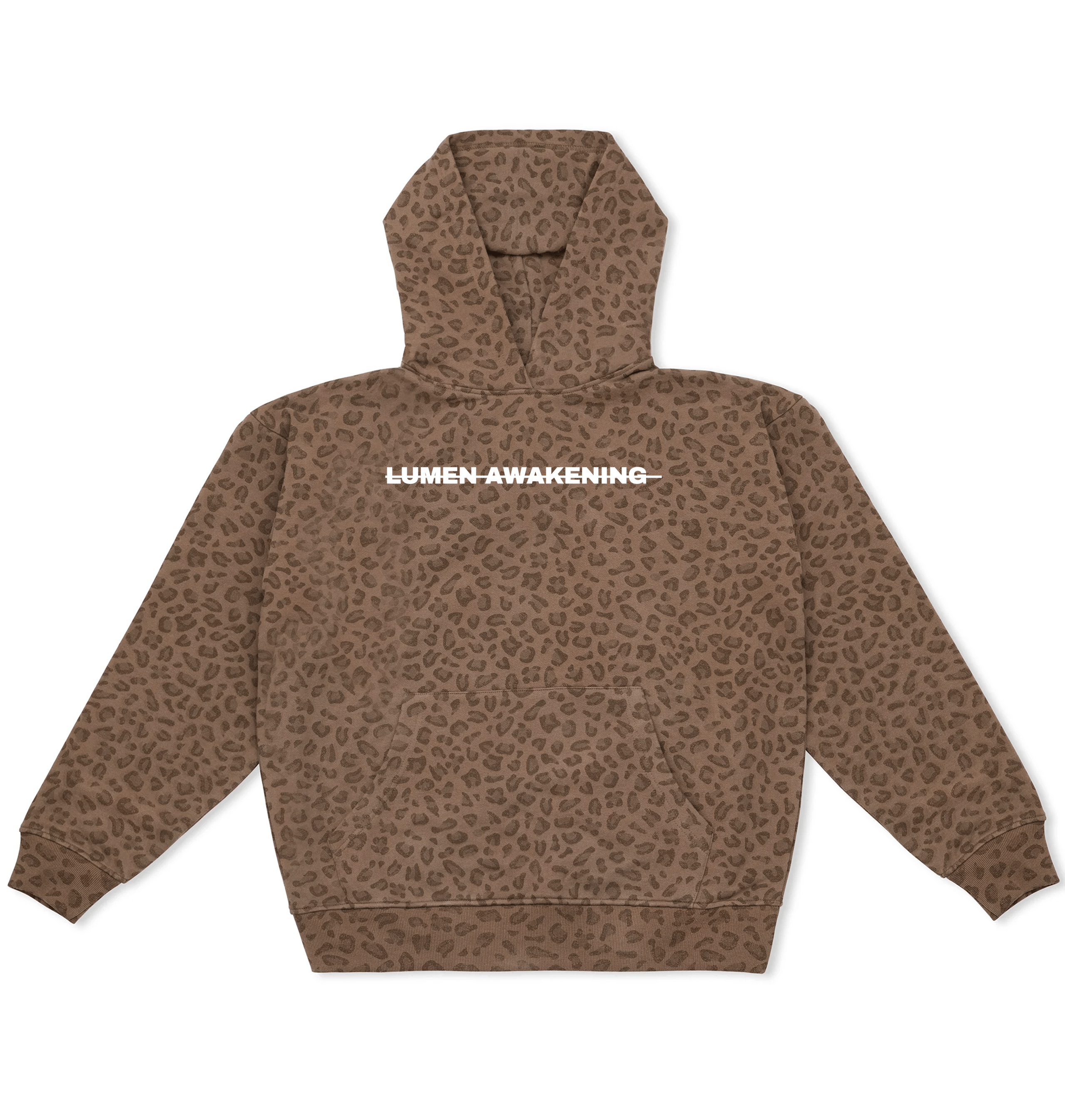 Vintage Leopard Printed Hoody Front
