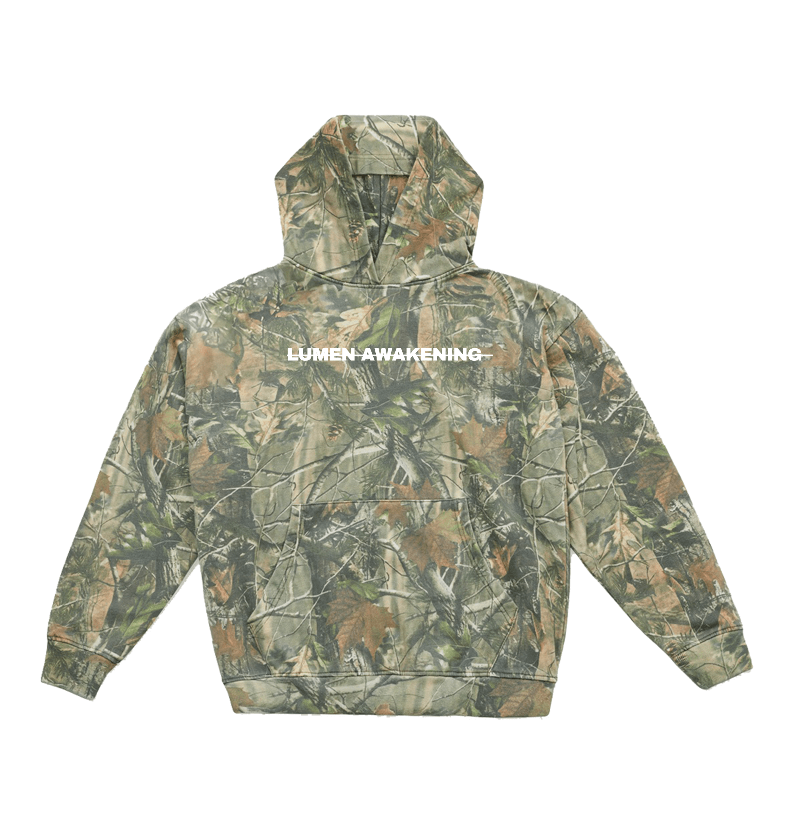Vintage Wood Camo Printed Hoody Front