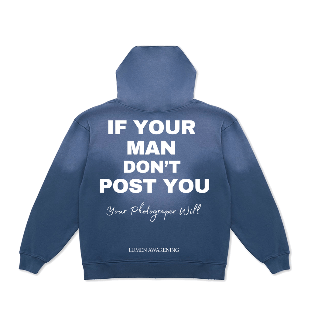 Potassium Navy Printed Hoody Back