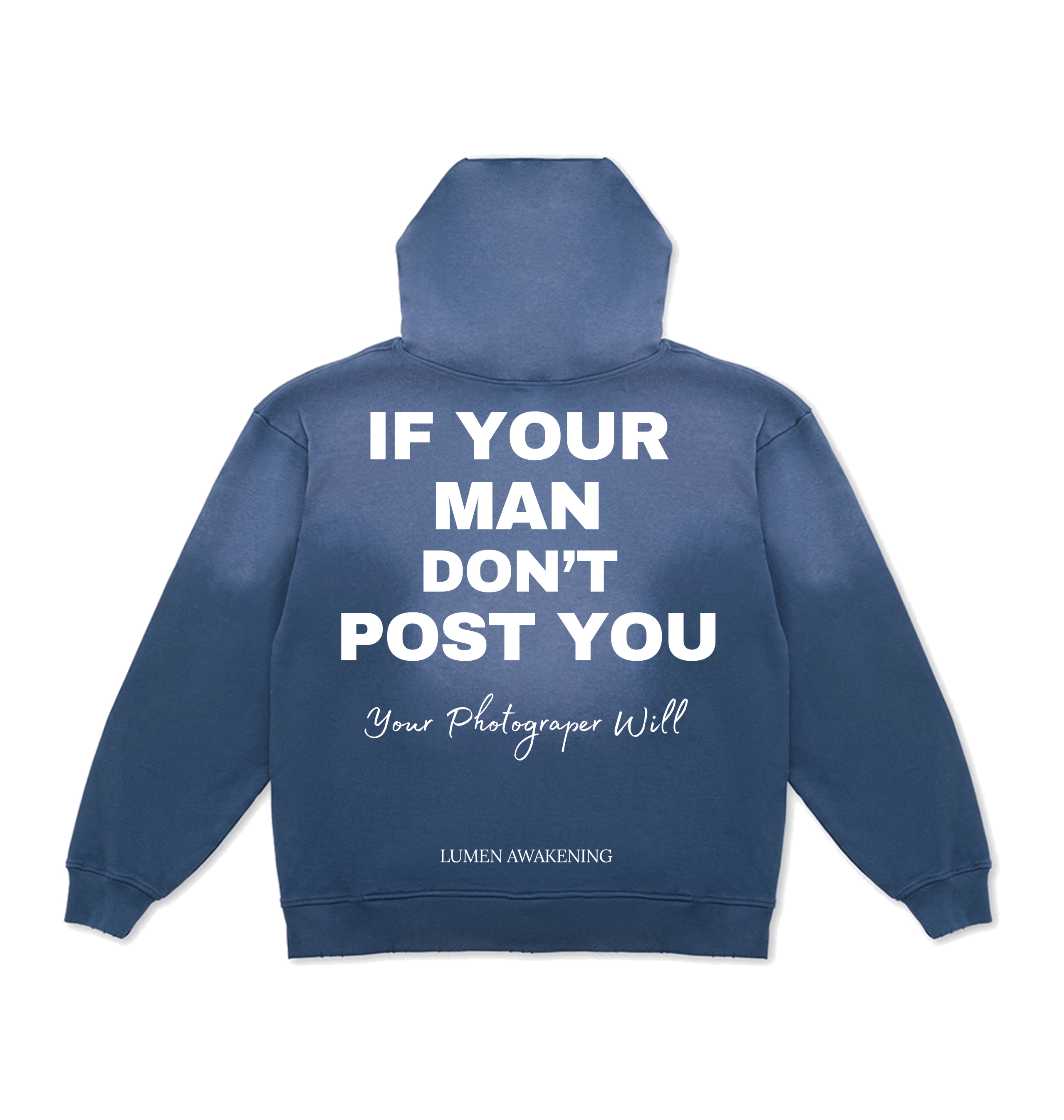 Potassium Navy Printed Hoody Back