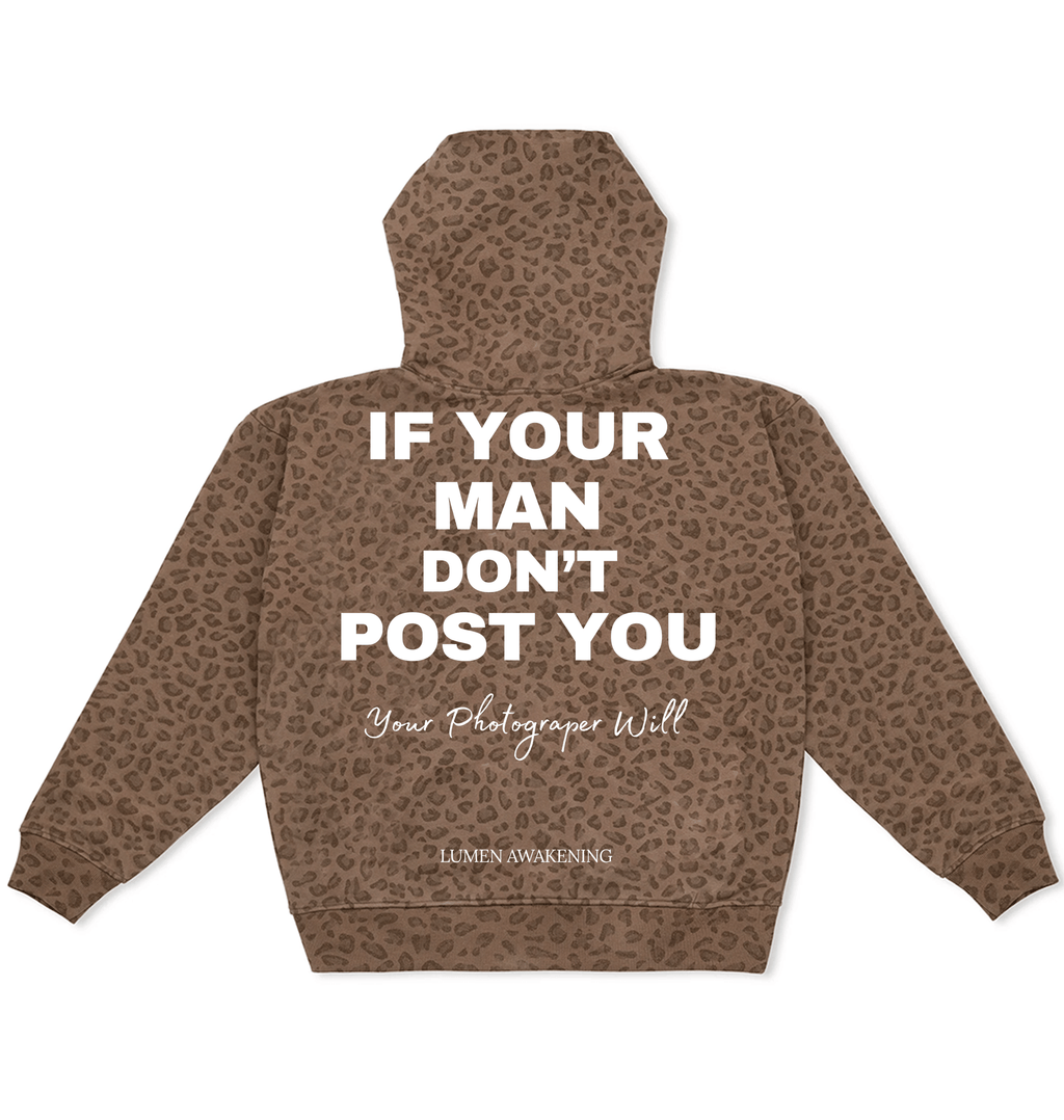 Vintage Leopard Printed Hoody Back