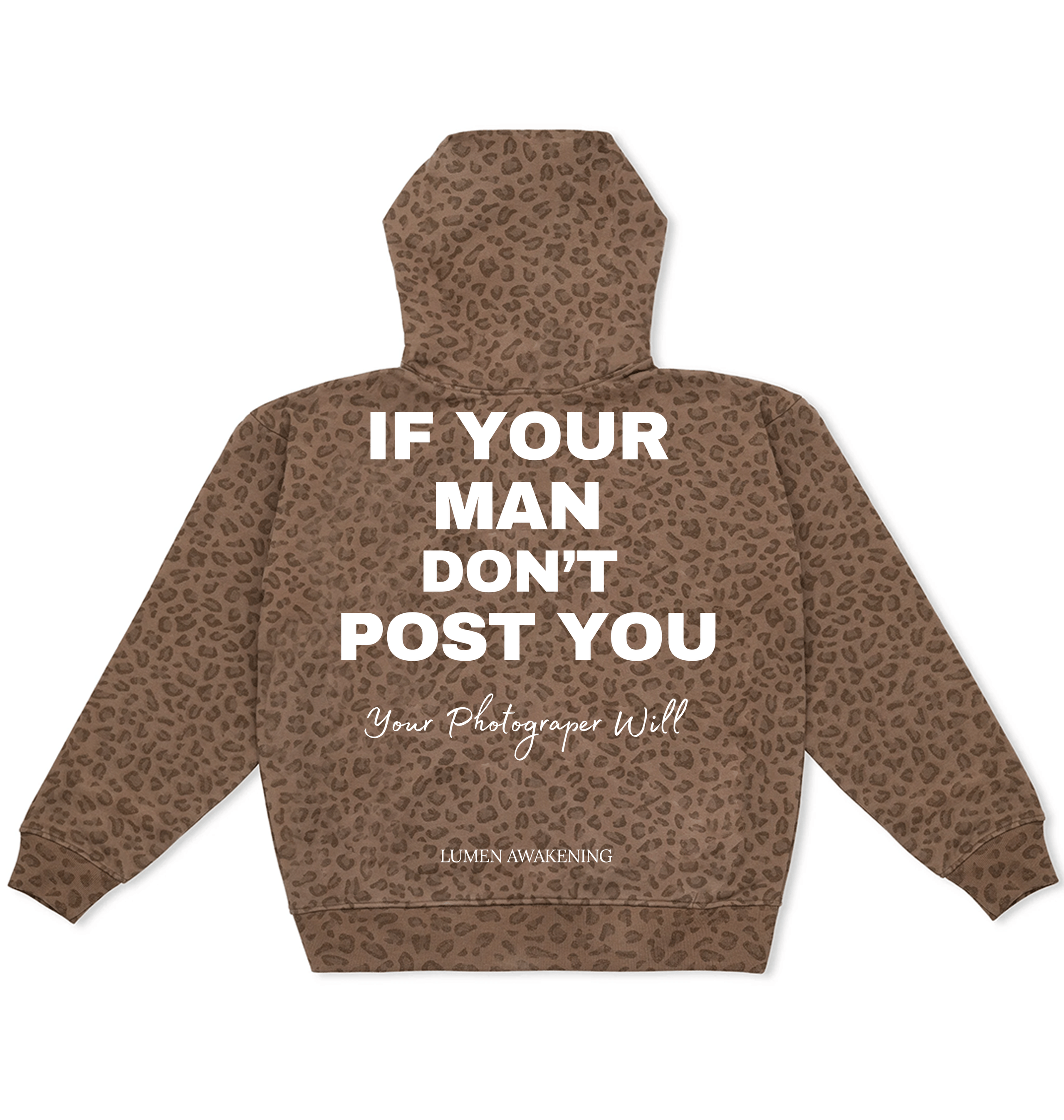 Vintage Leopard Printed Hoody Back